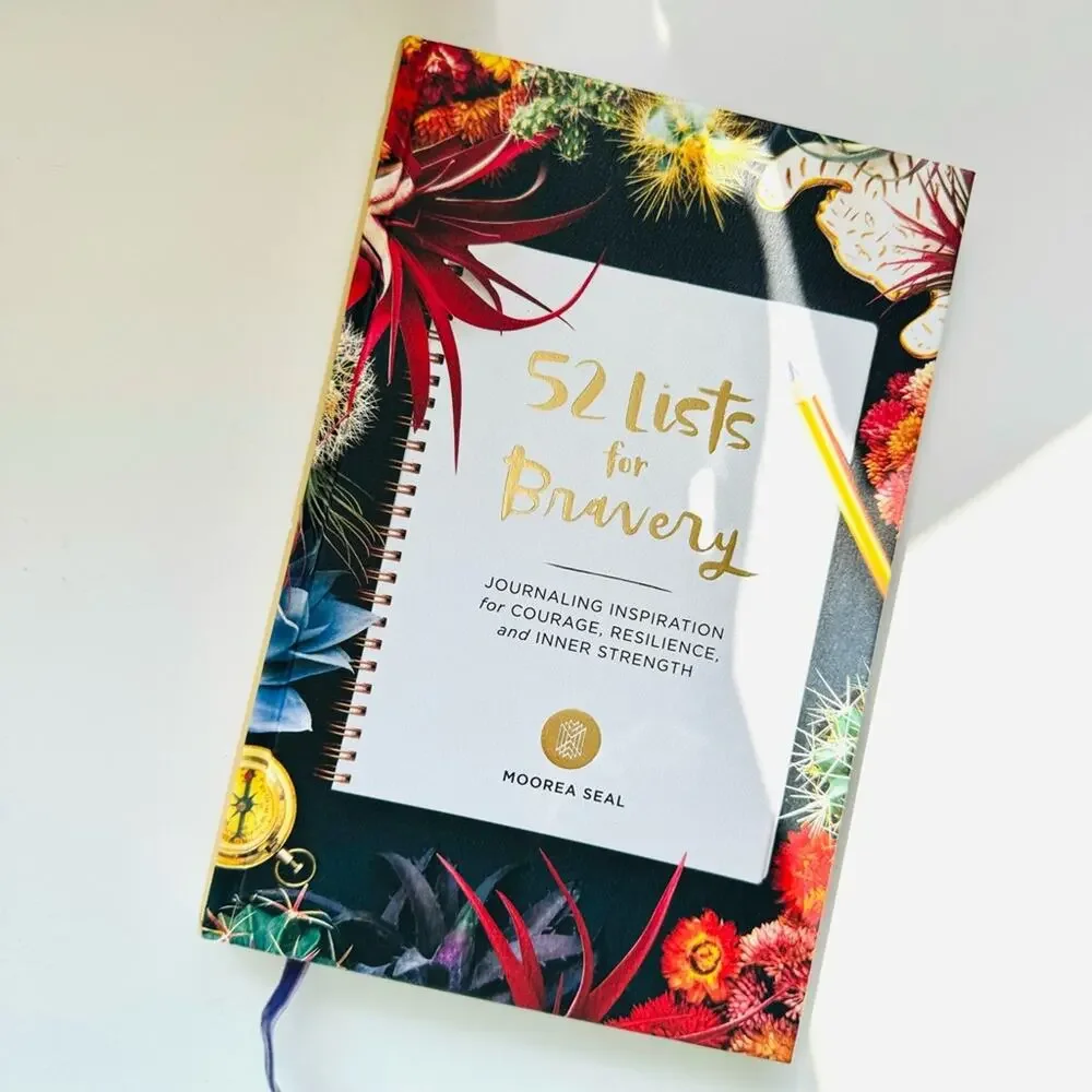 ANTHROPOLOGIE Lists For Bravery Guided Journal Notebook Meditations Moorea Seal